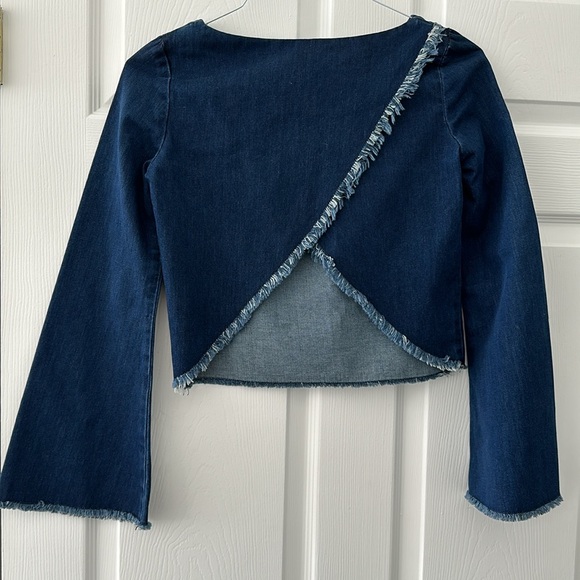 Denim cropped top - Picture 2 of 2